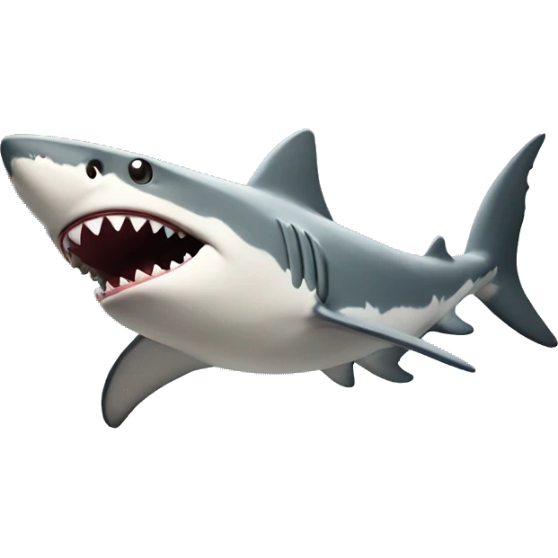 Shark flying in the clouds emoji