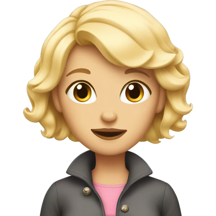 Blonde Cat lady very attractive emoji
