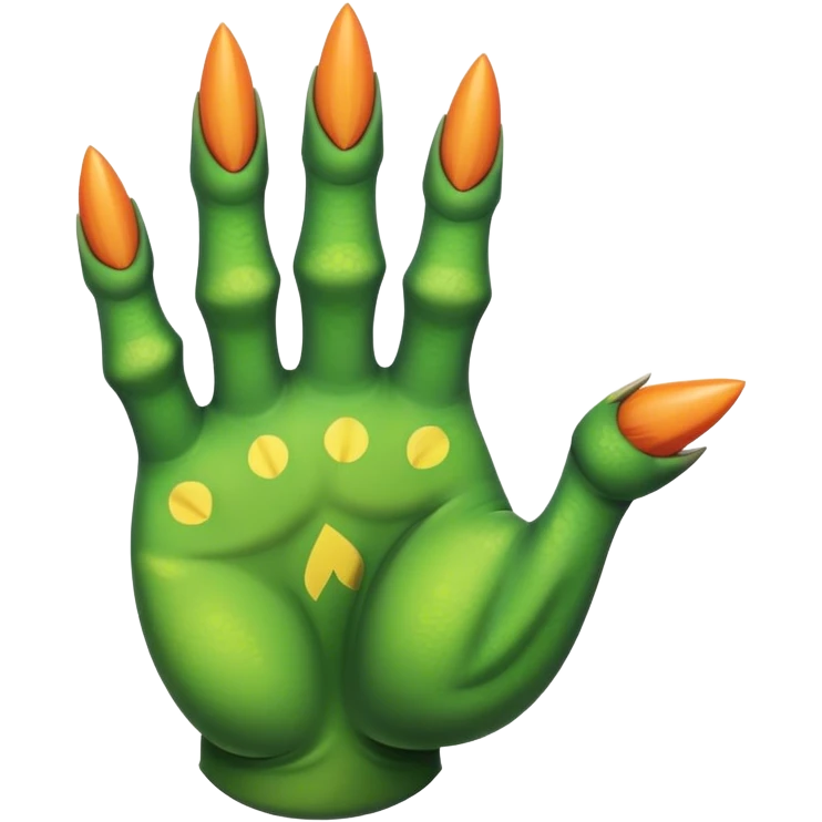 dinosaur claws, peace symbol emoji