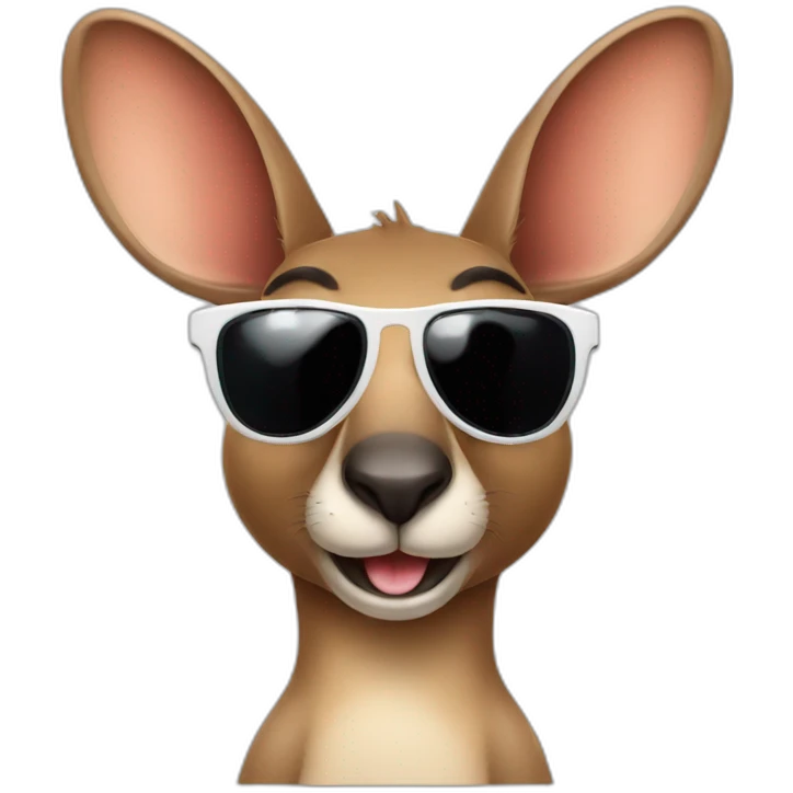 cute kangaroo with sunglasses emoji