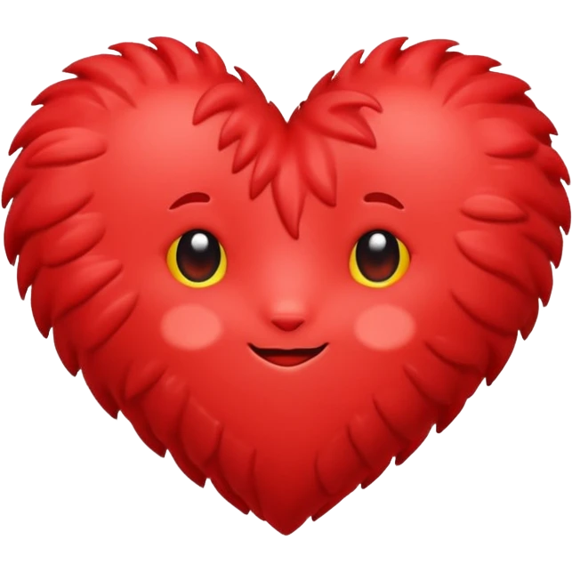 Yumshoq momiq qizil yurak emoji