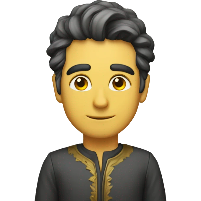Sarı kıyafetl bir aslan emoji
