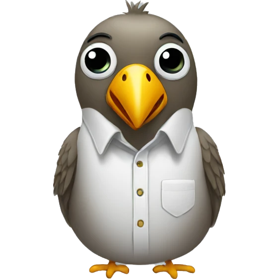 Bird in a shirt emoji