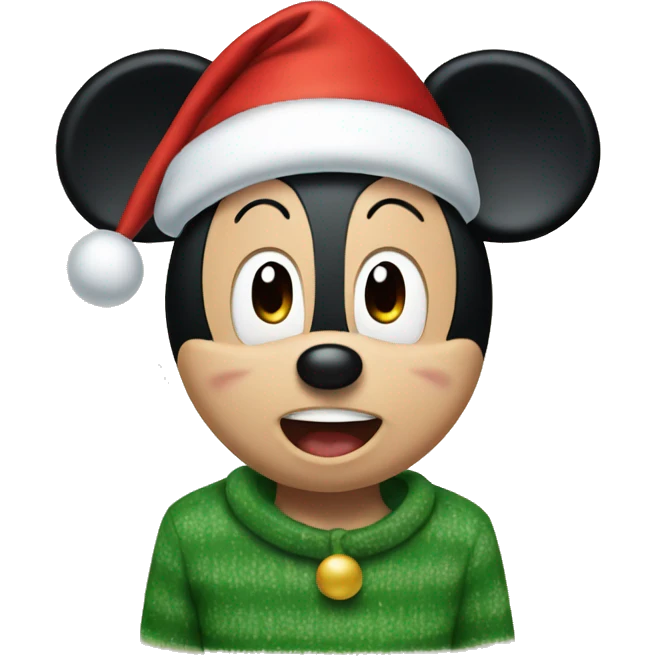 Mickey mouse christmas emoji