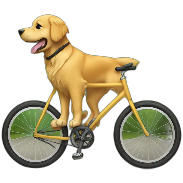 golden retriever cycling emoji