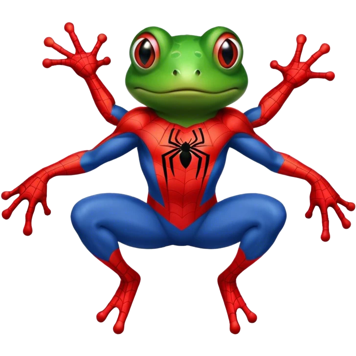 A frog in a spider-man costume *Old Emoji* emoji