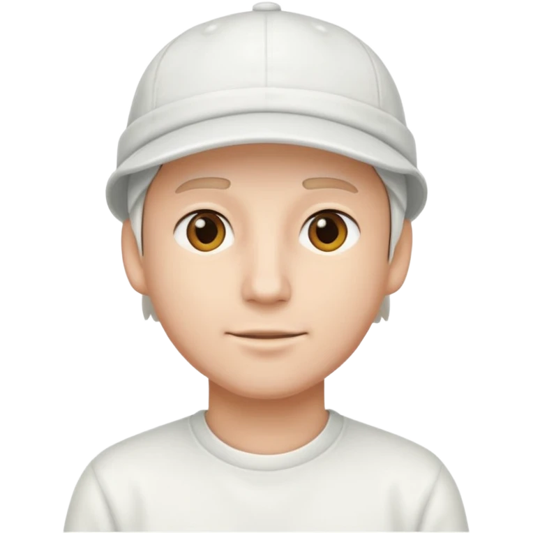 man with white cap emoji