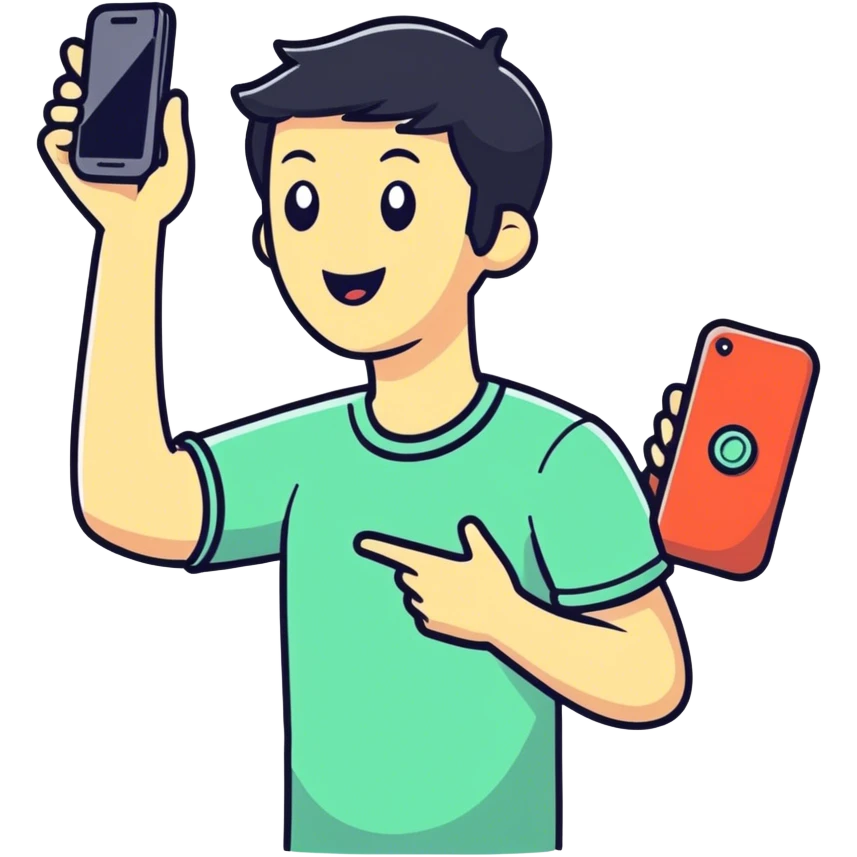 Picking up the phone emoji