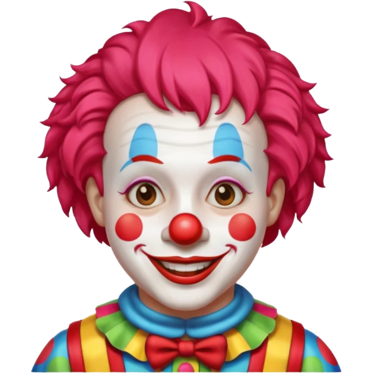 buzz cut haired clown emoji