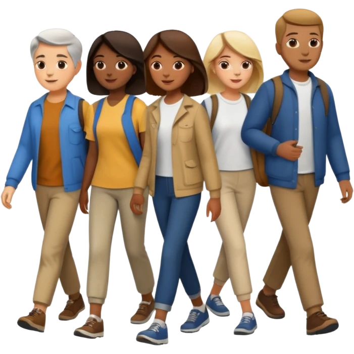 group walking emoji