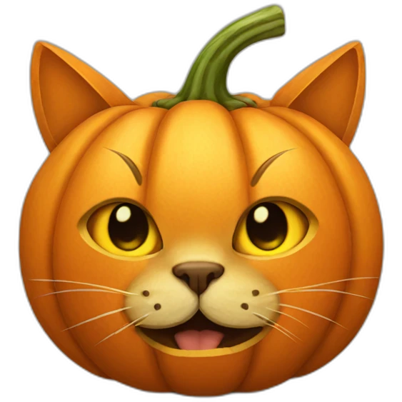 cat pumpkin emoji