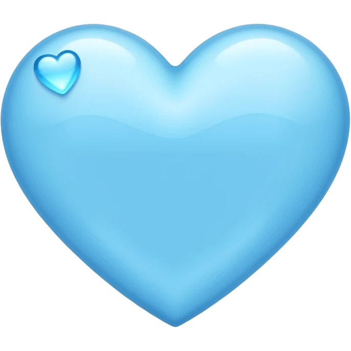 light sky blue heart with blingbling effect emoji