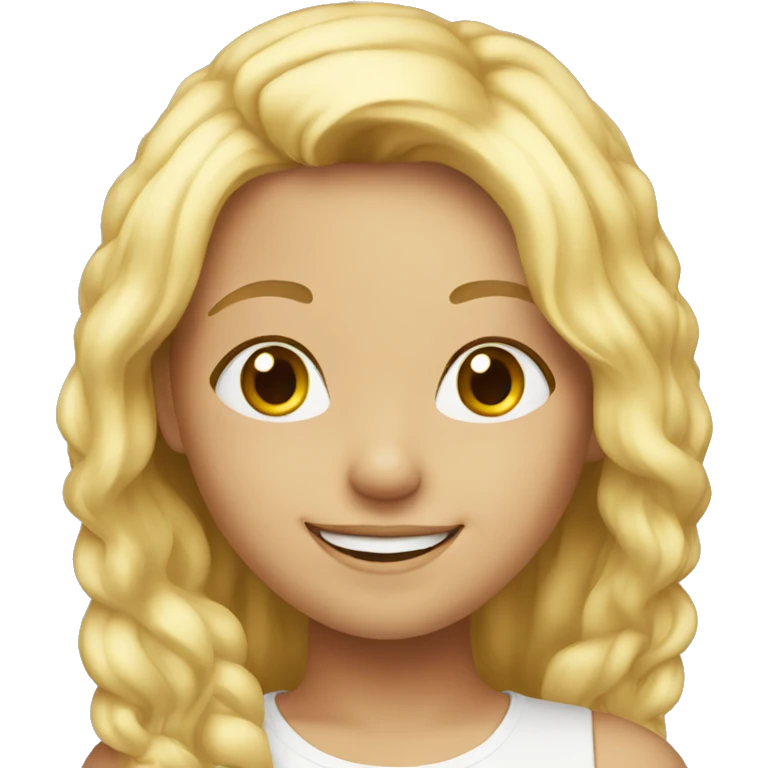 smiling girl blonde emoji