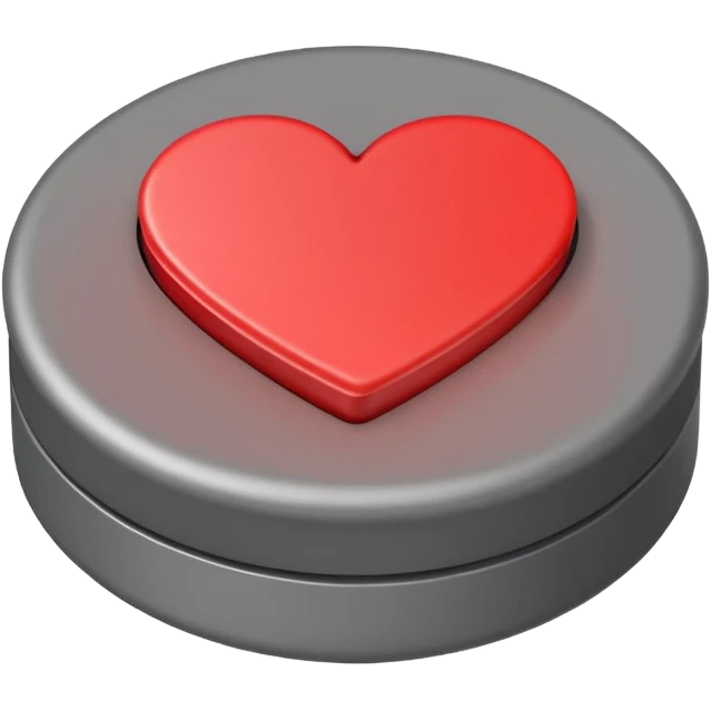 Minimalist pause button with a tiny heart above. Symbol of taking a mindful break. emoji