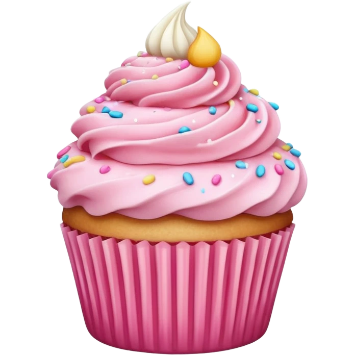 Cupcake with pink icing emoji
