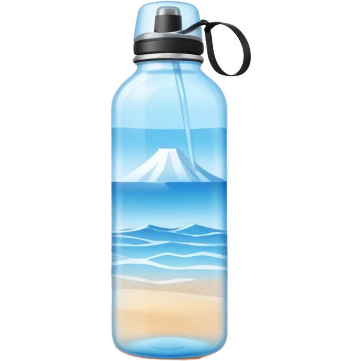 An Owala waterbottle in the color water in the desert  emoji