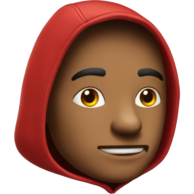 Criminel avec capuche rouge emoji
