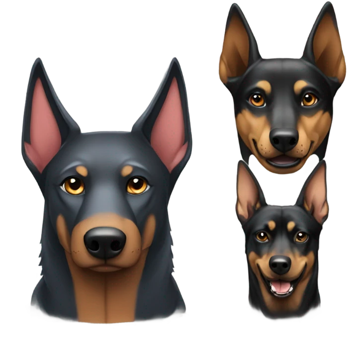 wolf and doberman emoji