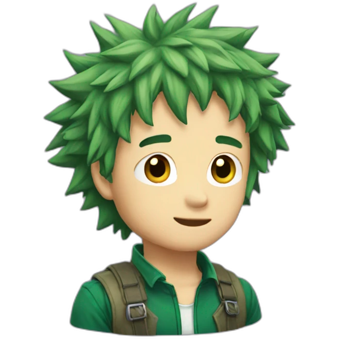 Deku cheveux blond emoji