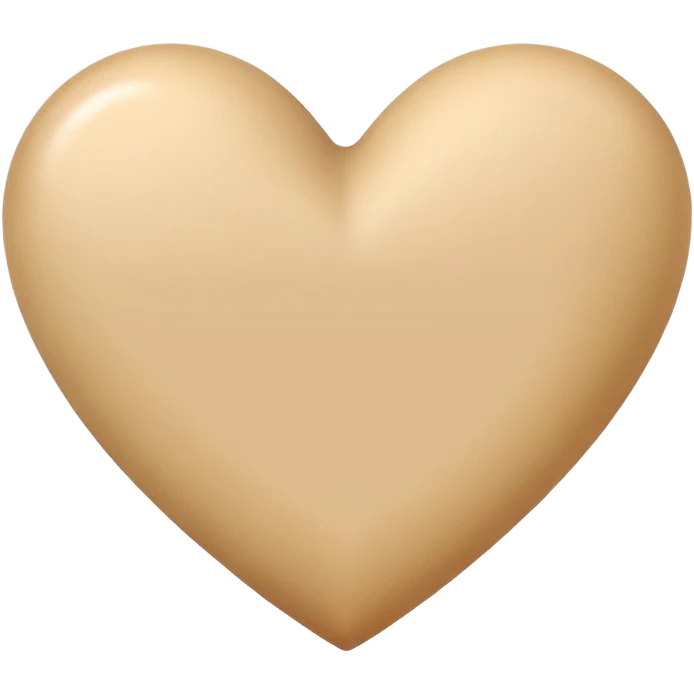 Coeur beige emoji