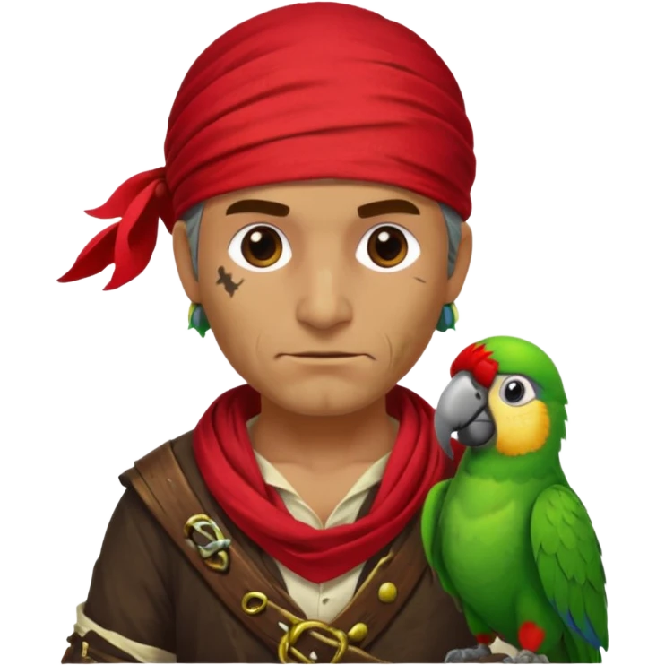 pirate and parrot emoji