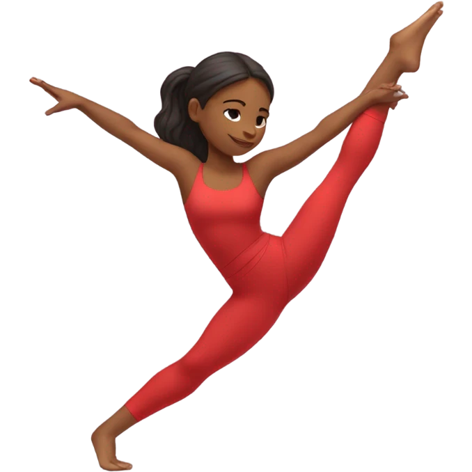 Yoga girl red  emoji