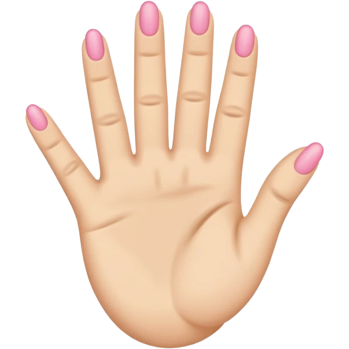 hand emoji with index, middle, and pinky fingers extended up, thumb and ring fingers folded, simple and clean style, inspired by iPhone emojis, similar to rock hand emoji but not identical, rounded shape emoji