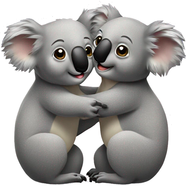 Two koalas kissing each other  emoji