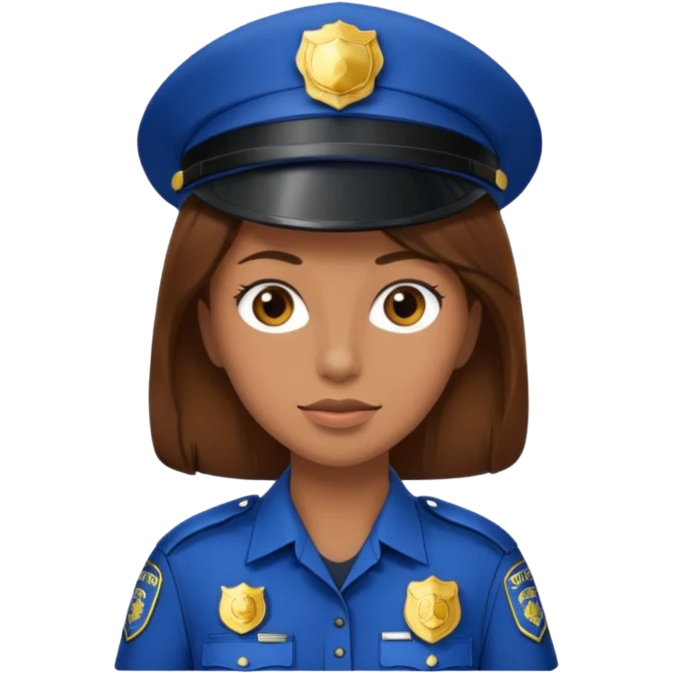 police woman with brown hair emoji