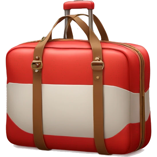 Travel bag with a red background emoji