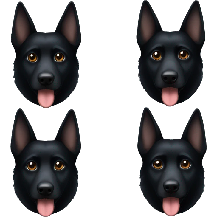 A black german Shepard emoji
