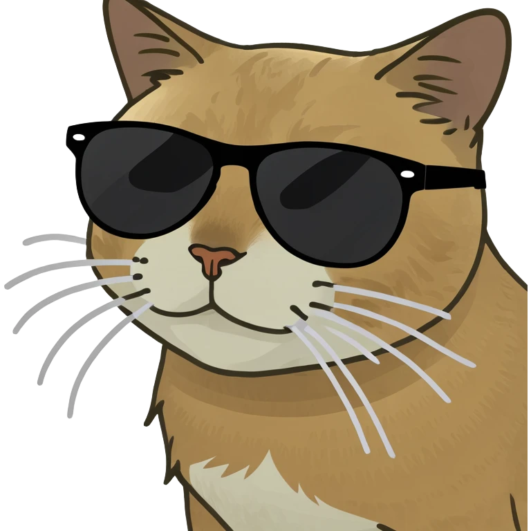Cat with sunglasses emoji