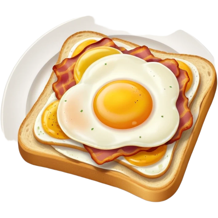Egg and bacon toast emoji
