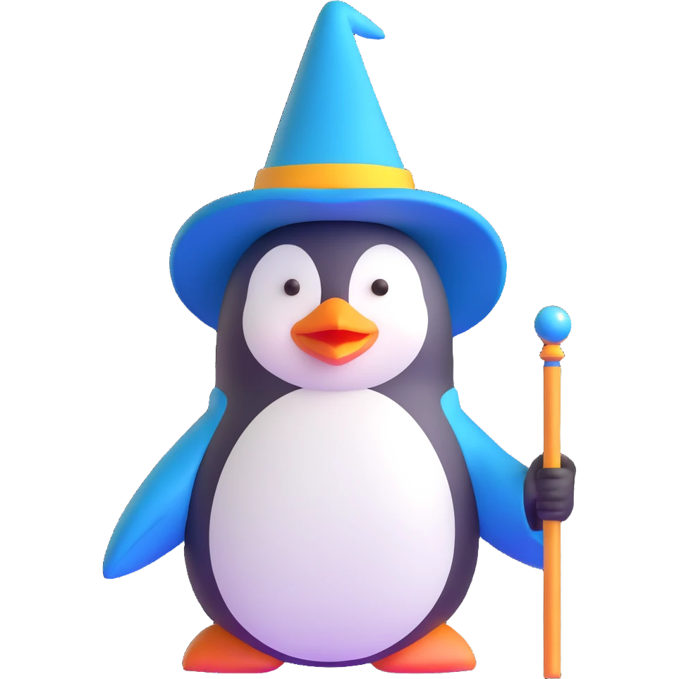 penguin wizard emoji
