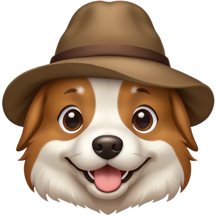 Dog wearing a hat emoji