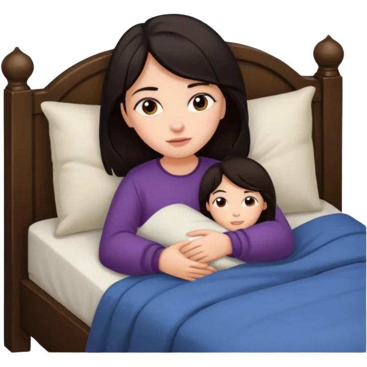 girl tucked in bed emoji