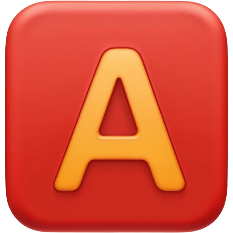 Letter A fun emoji