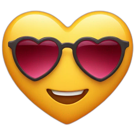 Heart with sunglasses emoji