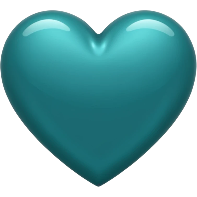 Deep teal heart emoji
