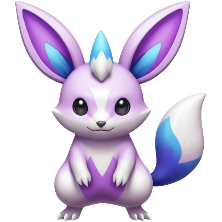 Shiny White with Violet and Indigo markings and nebula markings Minccino-Zangoose-Pokémon-Fakémon-fusion-hybrid-creature emoji