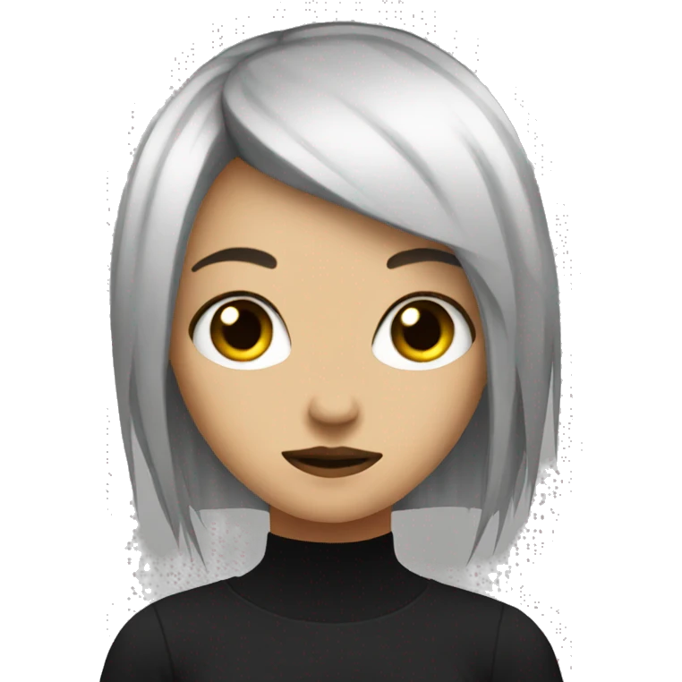 an Emo Girl with black socks emoji