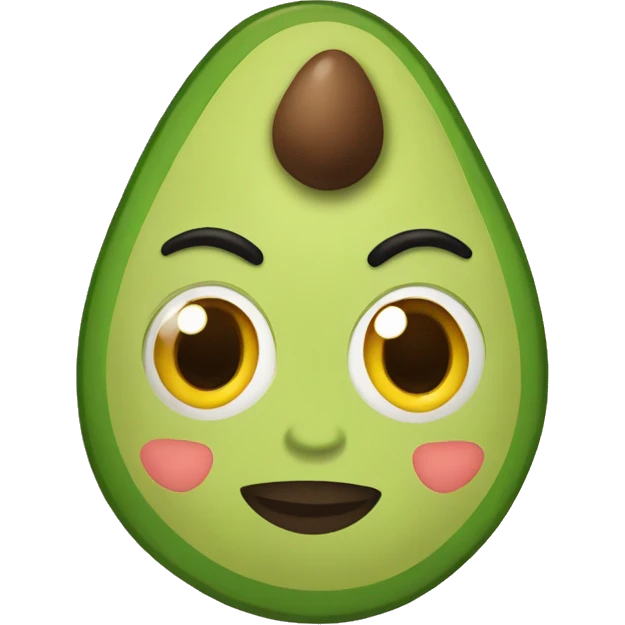 Avocado with makeup emoji