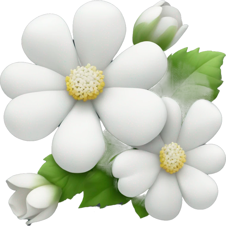 white flowers emoji
