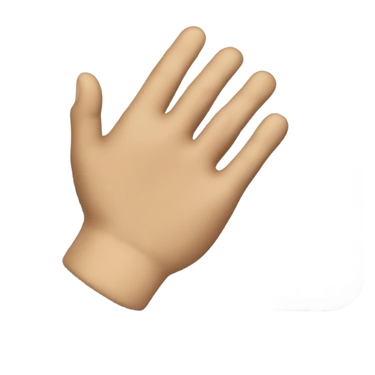 Hand holding a slide emoji