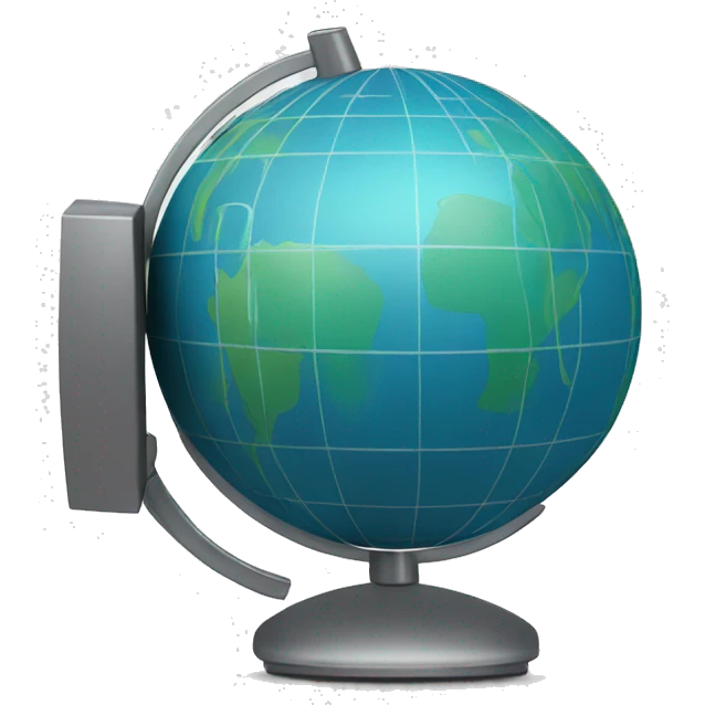 computer with Globe With Meridians emoji