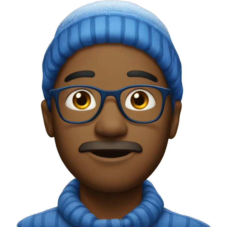Blue christmas emoji