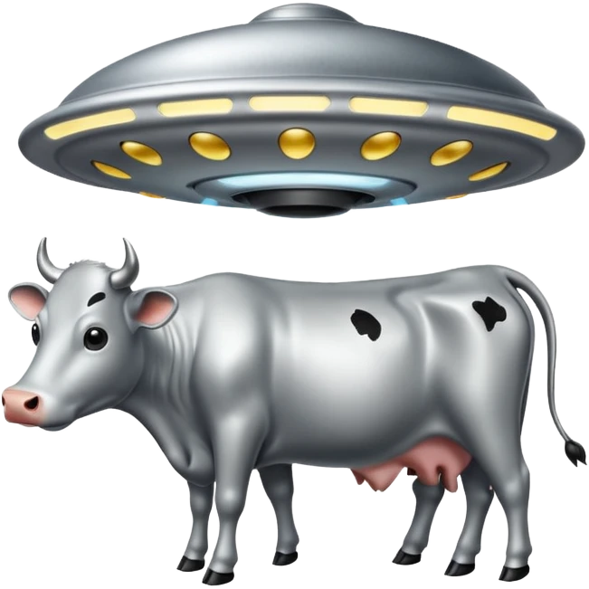 НЛО с коровой  emoji