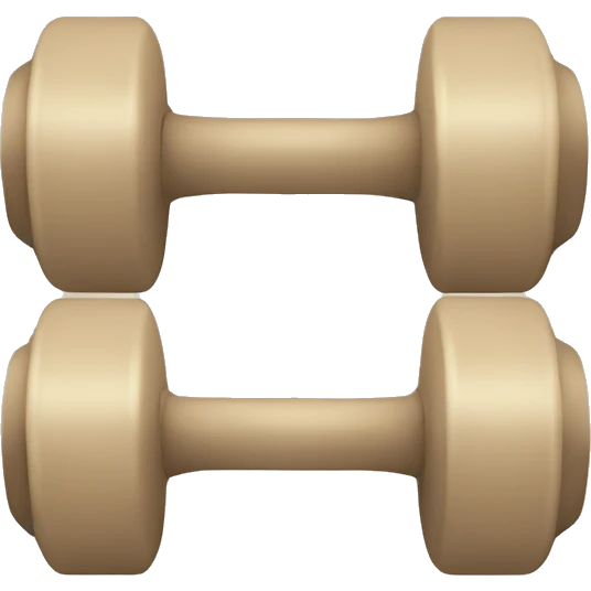 Beige dumbbells emoji