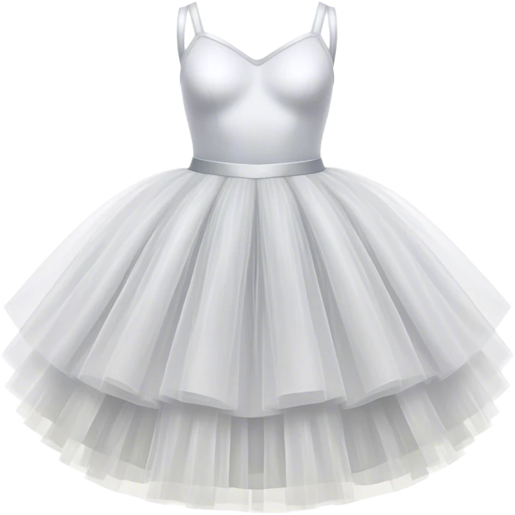 Cinematic Realistic Tutu, layers of fine, soft tulle forming a voluminous and airy skirt, delicate folds catching the light, slightly frayed edges adding authenticity, glowing softly with a warm and ethereal elegance. emoji