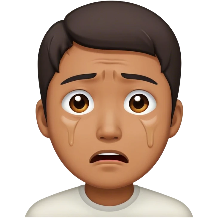Asian man crying emoji